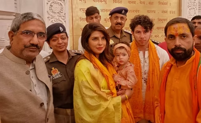 Priyanka Chopra & Family Offer Prayers at Ayodhya